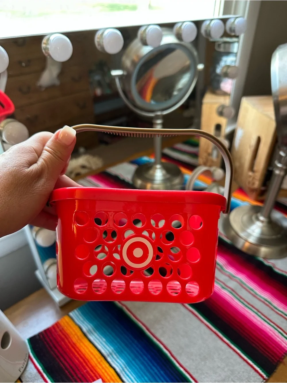 Target Red Mini Basket with Silver Handle